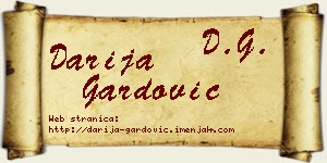 Darija Gardović vizit kartica